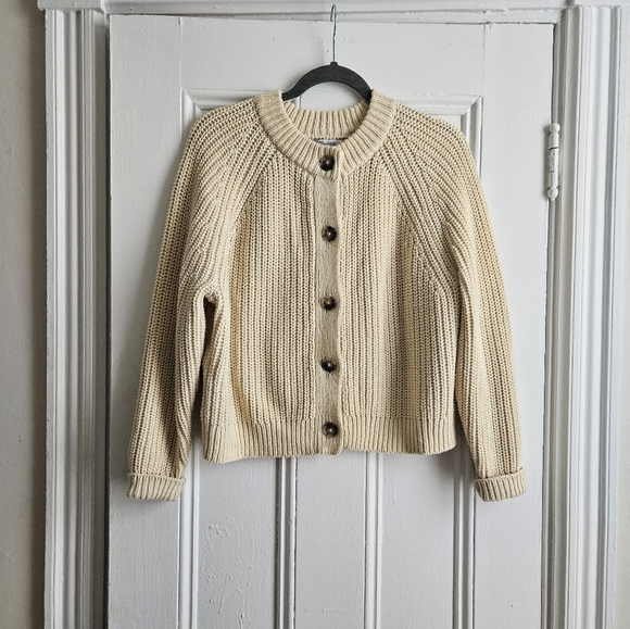 Madewell Rib Raglan Sleeve Cardigan - Picture 2 of 6
